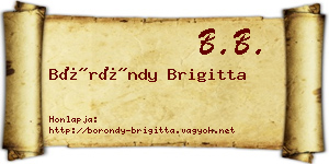 Böröndy Brigitta névjegykártya