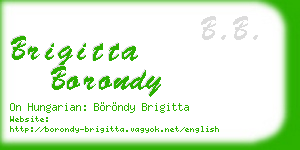 brigitta borondy business card